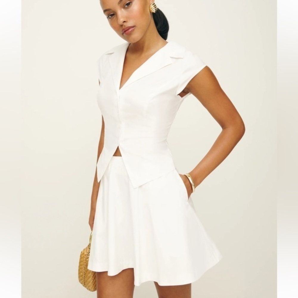 Reformation Chrissa Two Piece White NWOT